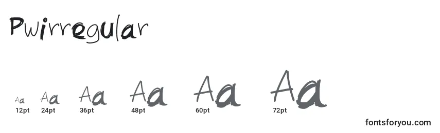 Pwirregular Font Sizes