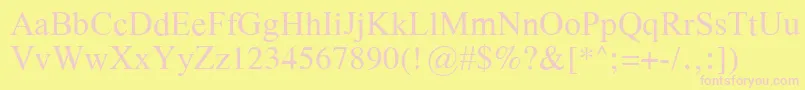 Galsilr Font – Pink Fonts on Yellow Background