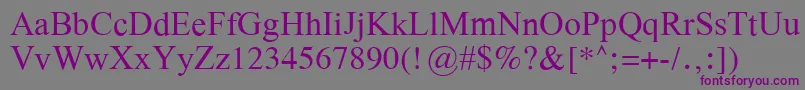 Шрифт Galsilr – фиолетовые шрифты на сером фоне