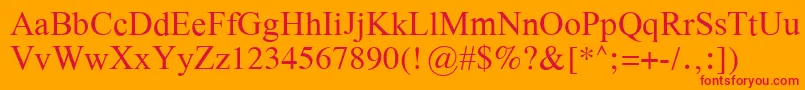 Galsilr Font – Red Fonts on Orange Background