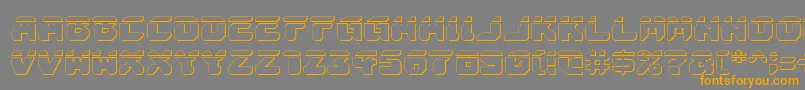 Astropolisla3D Font – Orange Fonts on Gray Background