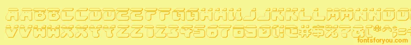 Astropolisla3D Font – Orange Fonts on Yellow Background