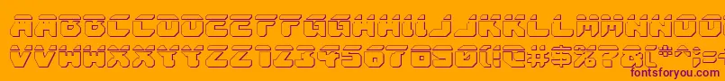 Astropolisla3D Font – Purple Fonts on Orange Background