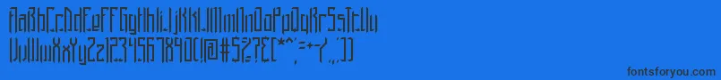 フォントBrigadoomBrk – 黒い文字の青い背景
