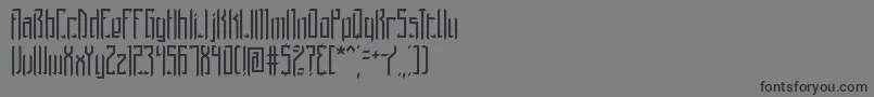 フォントBrigadoomBrk – 黒い文字の灰色の背景