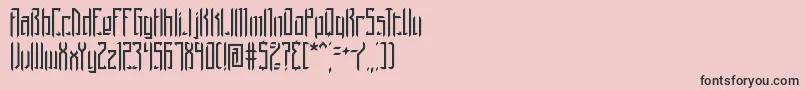 フォントBrigadoomBrk – ピンクの背景に黒い文字