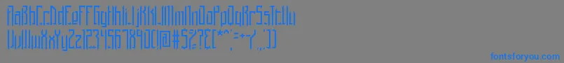 フォントBrigadoomBrk – 灰色の背景に青い文字