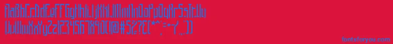 BrigadoomBrk Font – Blue Fonts on Red Background