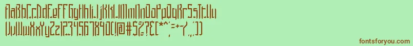 BrigadoomBrk-fontti – ruskeat fontit vihreällä taustalla