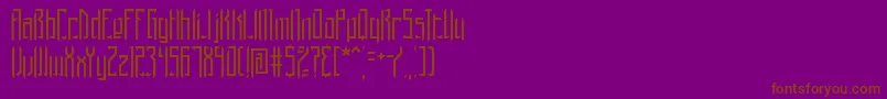Шрифт BrigadoomBrk – коричневые шрифты на фиолетовом фоне