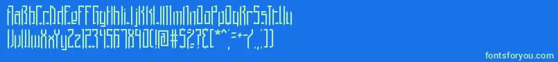 BrigadoomBrk Font – Green Fonts on Blue Background