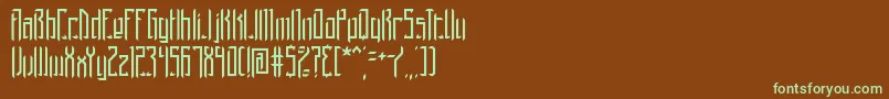 BrigadoomBrk Font – Green Fonts on Brown Background