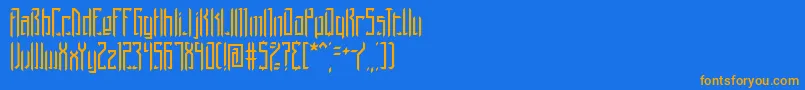 Шрифт BrigadoomBrk – оранжевые шрифты на синем фоне