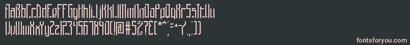 Шрифт BrigadoomBrk – розовые шрифты на чёрном фоне