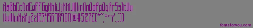 Шрифт BrigadoomBrk – фиолетовые шрифты на сером фоне