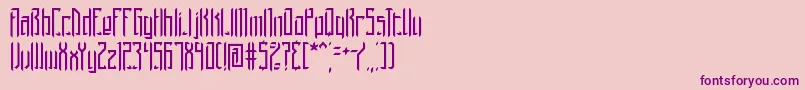 BrigadoomBrk-fontti – violetit fontit vaaleanpunaisella taustalla