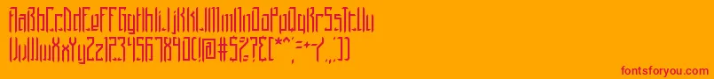 Шрифт BrigadoomBrk – красные шрифты на оранжевом фоне