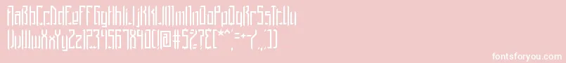 BrigadoomBrk-Schriftart – Weiße Schriften auf rosa Hintergrund