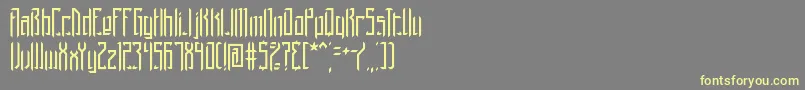 Шрифт BrigadoomBrk – жёлтые шрифты на сером фоне