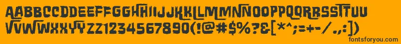 Wretchedremainsbb Font – Black Fonts on Orange Background