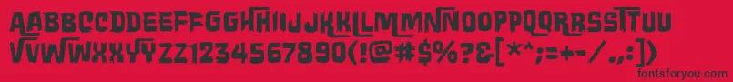 Wretchedremainsbb Font – Black Fonts on Red Background