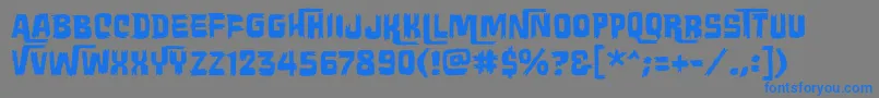 Wretchedremainsbb Font – Blue Fonts on Gray Background