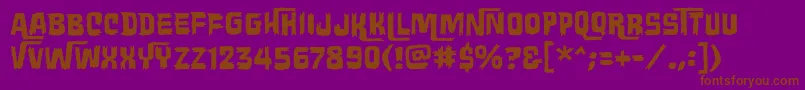 Fonte Wretchedremainsbb – fontes marrons em um fundo roxo