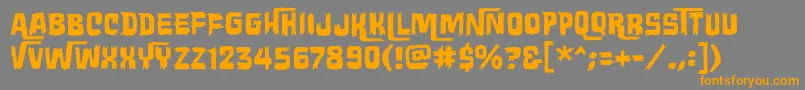 Wretchedremainsbb-Schriftart – Orangefarbene Schriften auf grauem Hintergrund