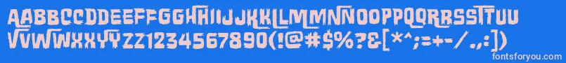 Wretchedremainsbb Font – Pink Fonts on Blue Background