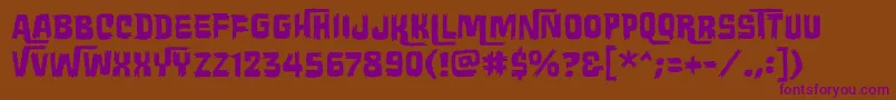Wretchedremainsbb-Schriftart – Violette Schriften auf braunem Hintergrund