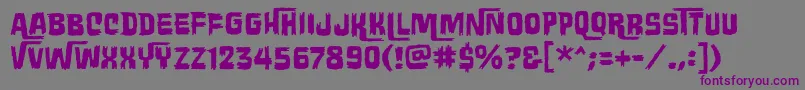 Шрифт Wretchedremainsbb – фиолетовые шрифты на сером фоне