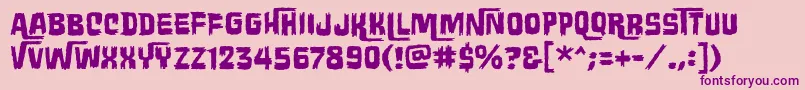 Wretchedremainsbb Font – Purple Fonts on Pink Background