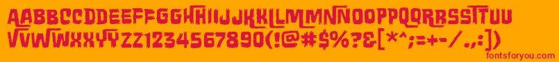 Wretchedremainsbb Font – Red Fonts on Orange Background