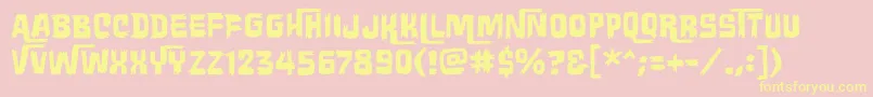 Wretchedremainsbb Font – Yellow Fonts on Pink Background