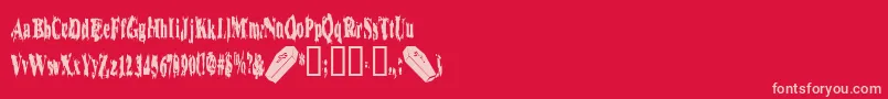 More about Woodencasket Font Woodencasket Font – Pink Fonts on Red Background