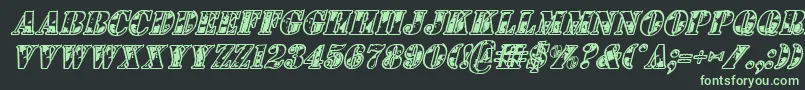 1stcavi Font – Green Fonts on Black Background