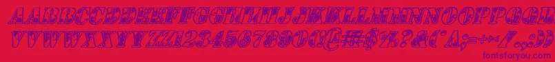 1stcavi Font – Purple Fonts on Red Background