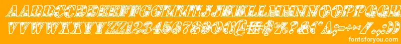 1stcavi Font – White Fonts on Orange Background