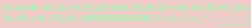 Americanuncinid Font – Green Fonts on Pink Background