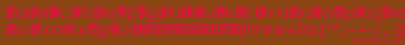 Americanuncinid Font – Red Fonts on Brown Background