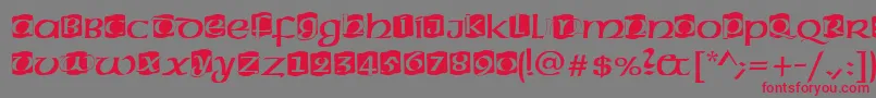 Americanuncinid Font – Red Fonts on Gray Background