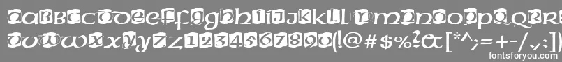 フォントAmericanuncinid – 灰色の背景に白い文字