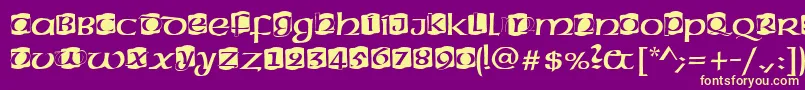 Americanuncinid Font – Yellow Fonts on Purple Background