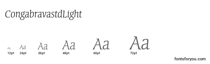 CongabravastdLight Font Sizes