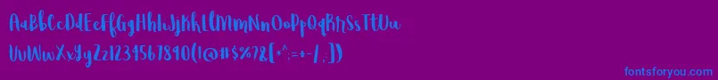 WildemountDemo Font – Blue Fonts on Purple Background