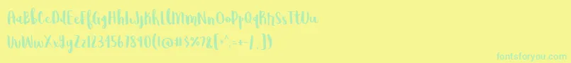 WildemountDemo Font – Green Fonts on Yellow Background