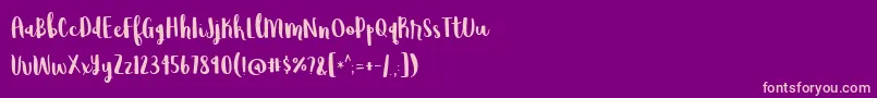 WildemountDemo Font – Pink Fonts on Purple Background