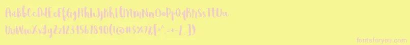 WildemountDemo Font – Pink Fonts on Yellow Background