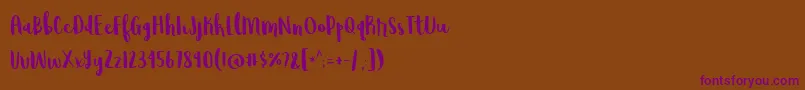 Шрифт WildemountDemo – фиолетовые шрифты на коричневом фоне