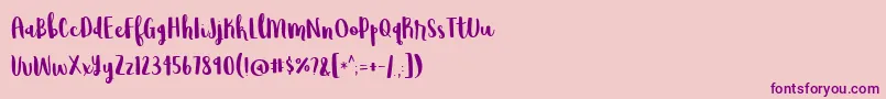 WildemountDemo Font – Purple Fonts on Pink Background